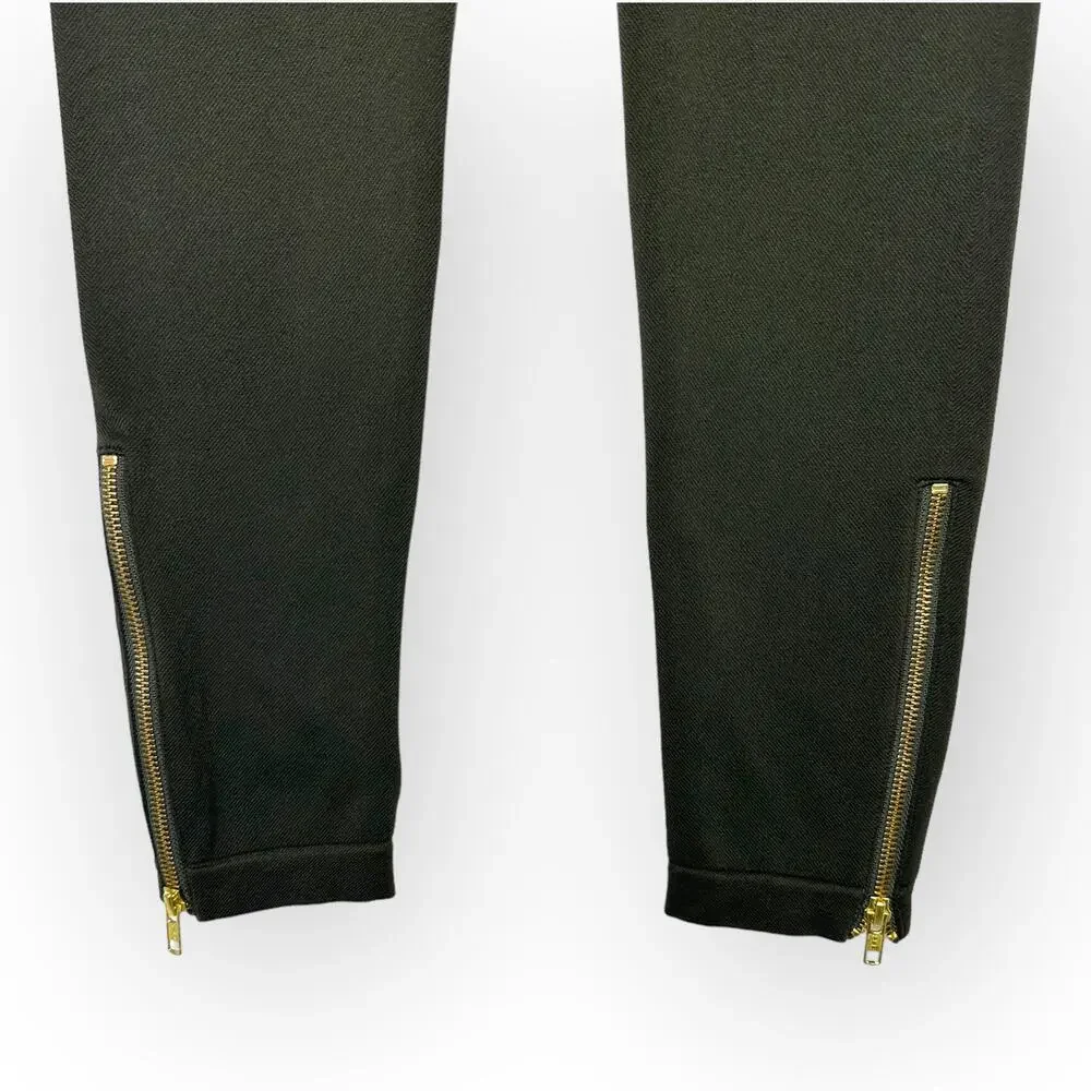 Spanx Women's Look At Me Now Seamless Side Zip Leggings M Olive Green Zip Leg - Picture 3 of 8